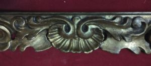 Bella cornice in legno intagliato e dorato oro foglia36x25 est.48x37 zecchino barocca  Toscana XVIII° sec. luce cm. 
